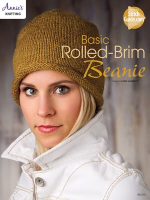 cover image of Basic Rolled-Brim Beanie Knit Pattern